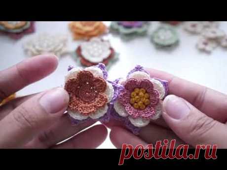 Blooming crochet flower / decorative crochet flower #1