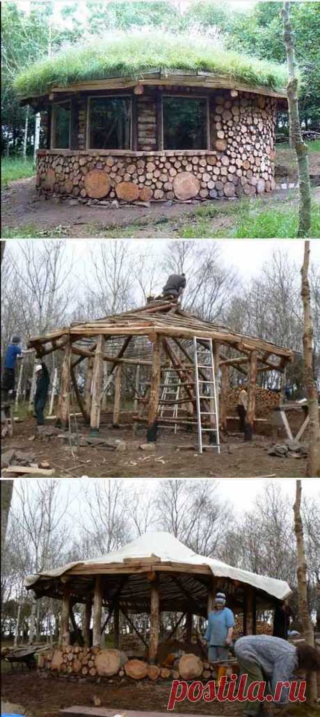 Дачный домик своими руками: используем дрова и саман