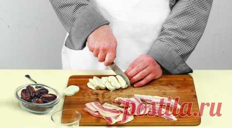 Финики с сыром и беконом, пошаговый рецепт с фото