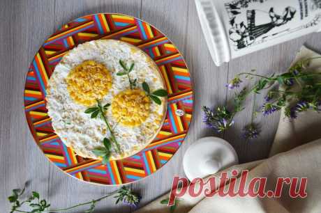 Салат Одуванчик с кукурузой рецепт с фото пошагово и видео - 1000.menu