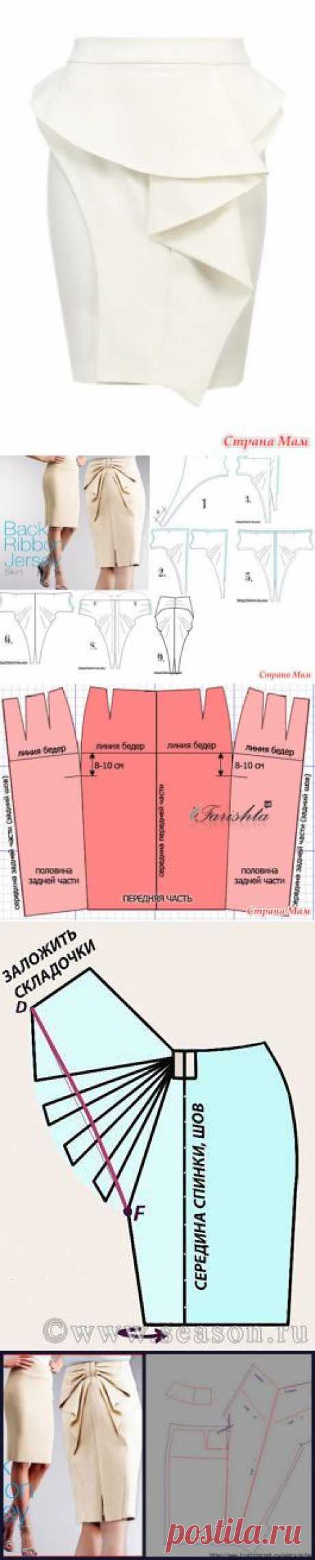 Моделирование интересной баски юбки - Авторские уроки шитья... моделирование, крой, технология - Страна Мам