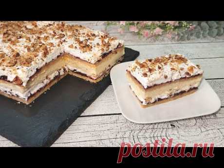 One of the most delicious cakes in the world! Cake "PANI WALEWSKA" ! Without cream and gelatin!