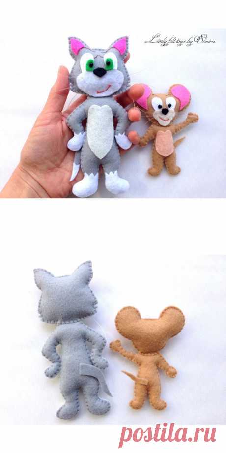 Том и Джерри от LivelyFeltToys на Etsy