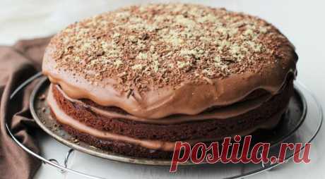 Торт брауни с шоколадным кремом. Пошаговый рецепт с фото на Gastronom.ru