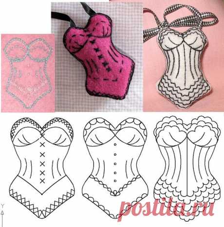 All sizes | 3 sachet corsets &amp; a pattern | Flickr - Photo Sharing!