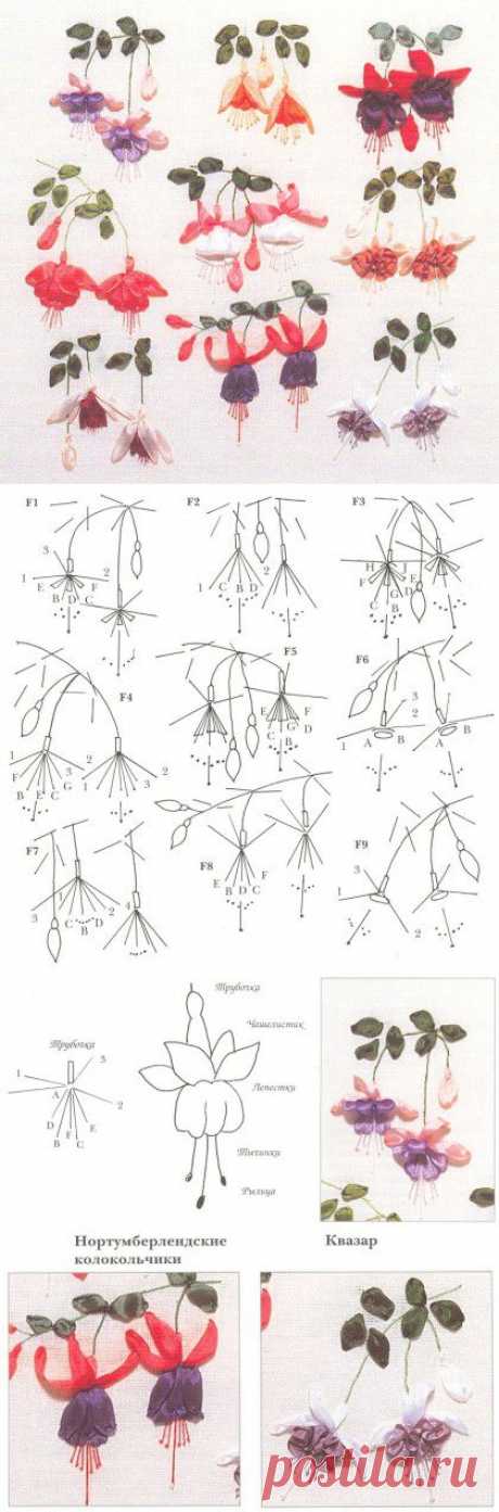 Разновидности фуксии / Вышивка лентами / В рукоделии