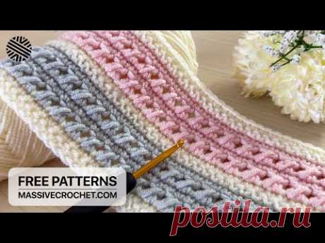 UNRIVALED Crochet Pattern for Beginners! 💛 SUPER EASY & FAST Crochet Stitch for Blankets and Bags