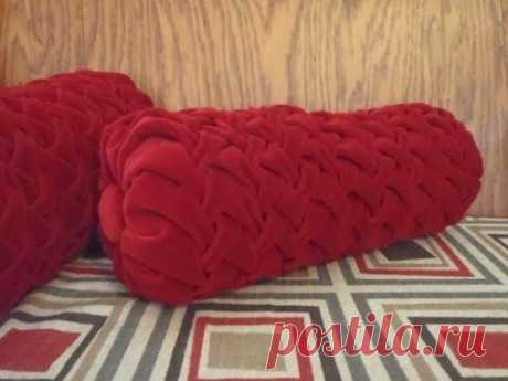 Velvet Smocked Bolster 1