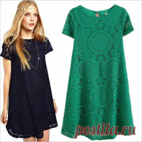Dresses Picture - More Detailed Picture about 2015 New fashion Women Floral Short Sleeve Lace dress Cocktail Party Loose Princess Dresses Vestidos Plus size s 4XL 50418236B Picture in Dresses from Your style shopping | Aliexpress.com | Alibaba Group