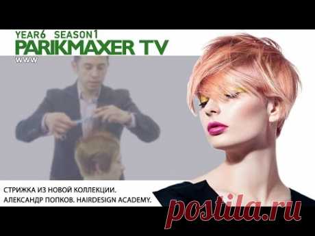 Стрижка из новой коллекции. Александр Попков.  Hairdesign Academy. Парикмахер тв
