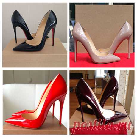 Красные нижние высокие каблуки бренд натуральная кожа женщин туфли на высоком каблуке острым носом туфли на каблуках женщина Большой размер 34 42 купить на AliExpress