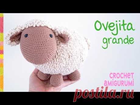 Oveja GRANDE grande tejida a crochet (amigurumi + punto ovejita)  🧶/ Tejiendo Perú