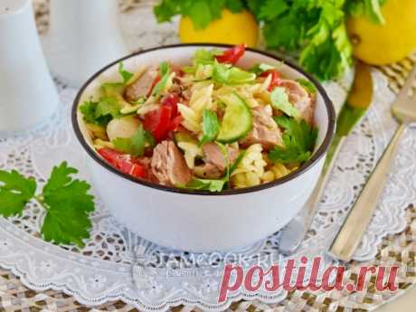 Салат из пасты орзо и консервированного тунца — рецепт с фото пошагово