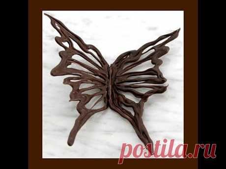 ▶ Chocolate Decorations - How to Make a Chocolate Butterfly - YouTube