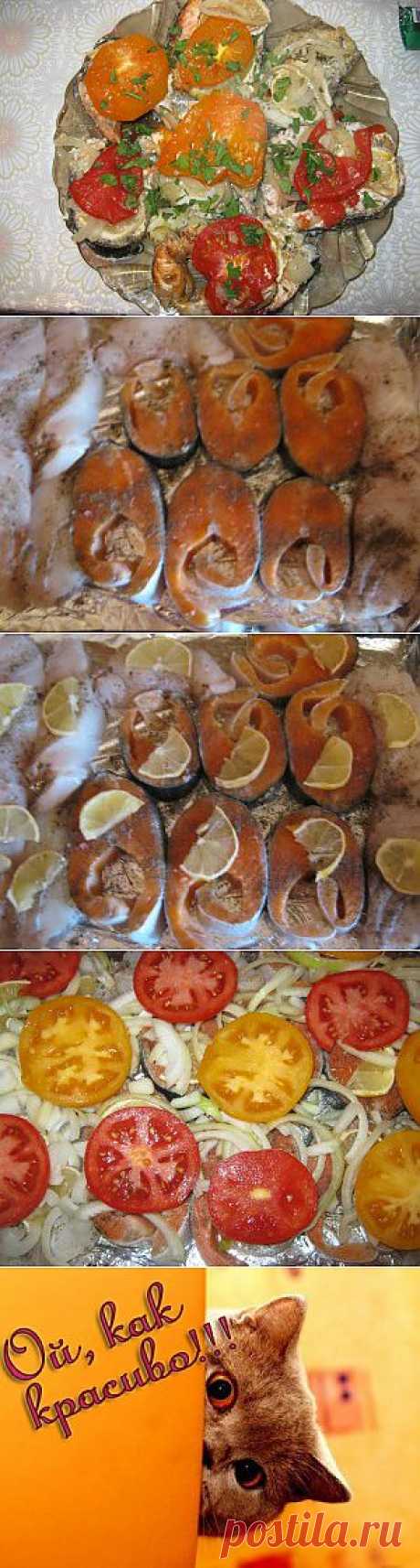 Рыба запеченная с помидорами | 4vkusa.ru