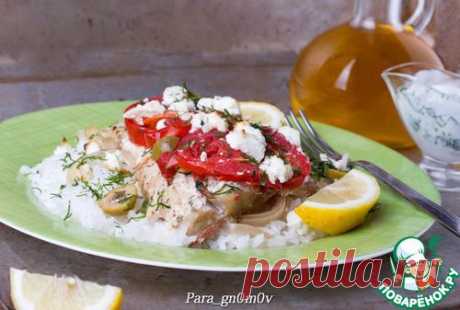 Морской окунь в греческом стиле - кулинарный рецепт