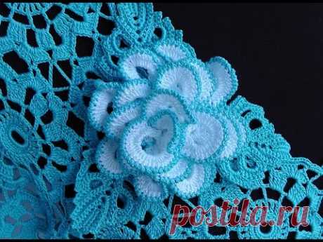 Как связать РОЗОЧКУ брошку. Вяжем розу крючком. How to crochet a rose motif. Crochet Rose Brooch - YouTube