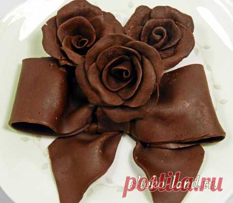Шоколадная мастика - Рецепты украшений
