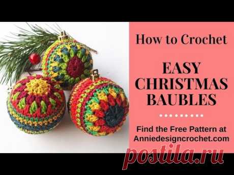 Easy Crochet Christmas Baubles