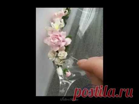 Как украсить бокалы.How to decorate the glasses