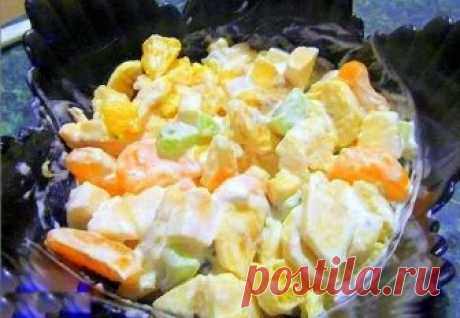 Фруктовый салат с мандаринами и мороженым рецепт с фото пошагово - 1000.menu