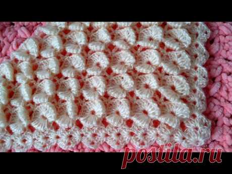 Образец узора крючком.Шаль"Бабочка".МК.A sample of the crochet pattern.Shawl"Butterfly".MK