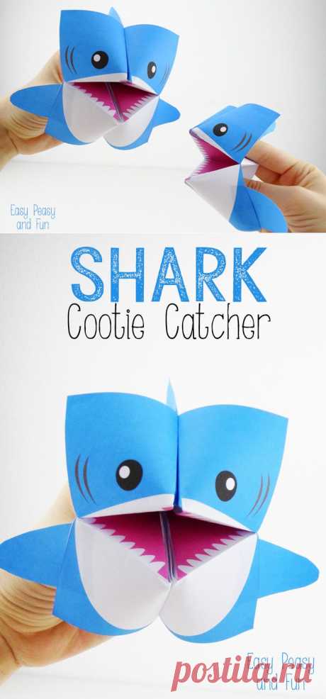 Shark Cootie Catcher – Origami for Kids | Shining world