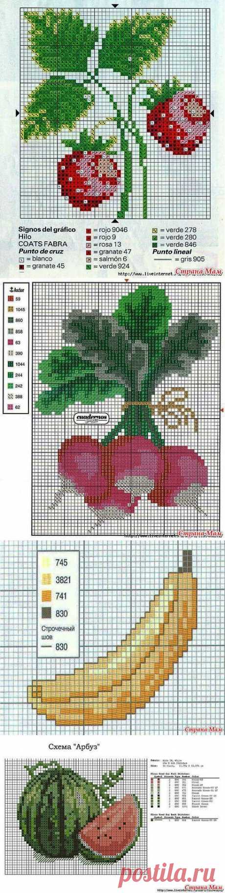 Вышивка крестиком. Фрукты, овощи, ягоды.: Дневник группы &quot;Клуб рукоделия&quot; - Страна Мам