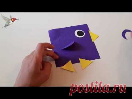 Как сделать аппликацию из цветной бумаги #DIYpapercraft