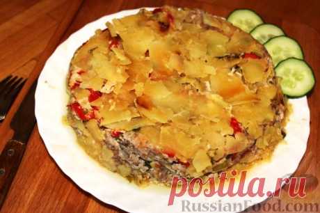 Рецепт: Запеканка с фаршем и овощами (в мультиварке) на RussianFood.com