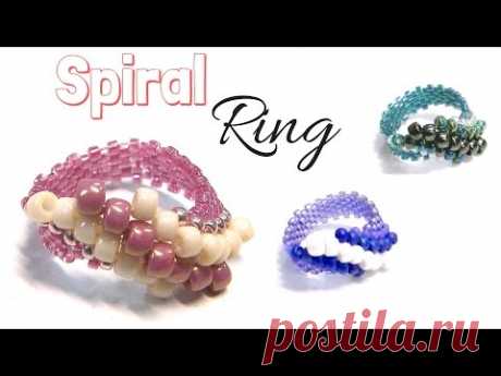 How to make a Spiral Ring - Peyoute Tubular stitching technique
