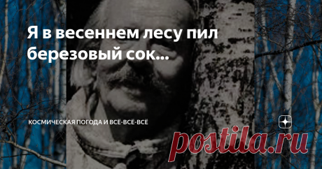 Я в весеннем лесу пил березовый сок... Все знают эти строки. И помнят песню...
Кадры из к/ф " Ошибка резидента"
Я в весеннем лесу пил берёзовый сок,
С ненаглядной певуньей в стогу ночевал…