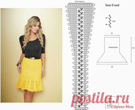 Юбка желтая - Копилка схем по вязанию крючком - Страна Мам
