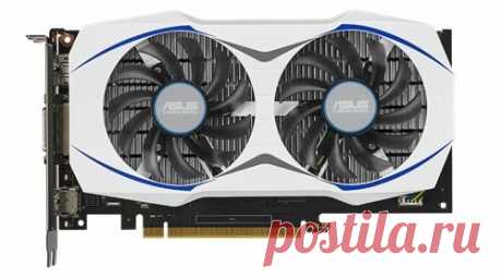 GECID.com: Видеокарта ASUS GeForce GTX 950 (GTX950-OC-2GD5) в черно-белом исполнении