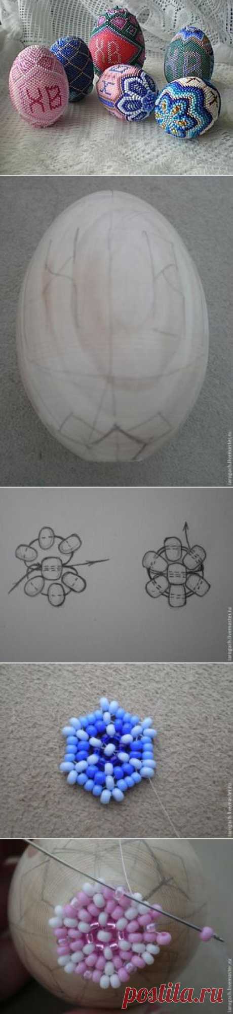 Пасхальное яйцо из бисера без предварительной схемы - Ярмарка Мастеров - ручная работа, handmade