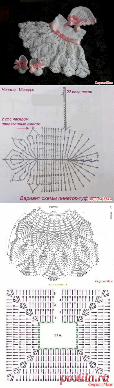 Наряд на крещение+схемки - Вязание для детей - Страна Мам