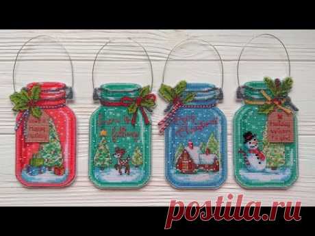 Dimensions &quot;Christmas Jar Ornaments&quot; Рождественские баночки. Отчет 2 и готовые баночки