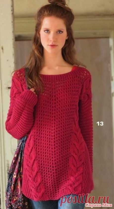 Пуловер спицами - Вязание - Страна Мам