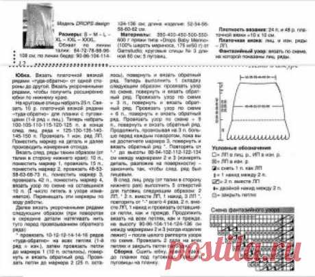 Белая вязаная юбка спицами фасона годе