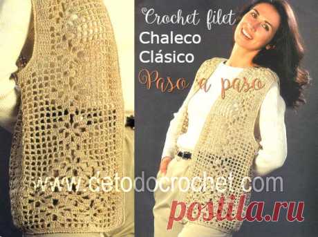 Cómo tejer chaleco clásico a crochet / Paso a paso | Todo crochet