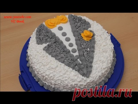 Торт Пиджак | Торт с белковым заварным кремом | Украшение тортов