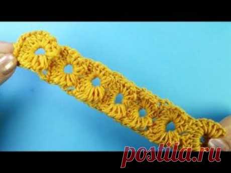 Декоративная ленточка Вязание крючком Crochet border  376