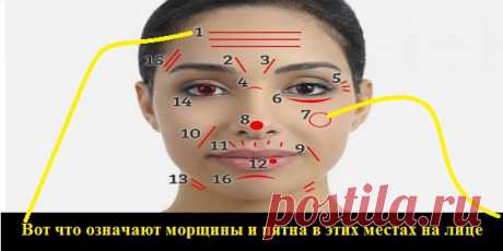 Вот что означают морщины и пятна в этих местах на лице!  Уже бегу за зеркалом.