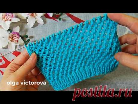 МЕЛКАЯ АЖУРНАЯ СЕТОЧКА - СОТЫ СПИЦАМИ 1124 Узоры спицами KNITTING PATTERNS