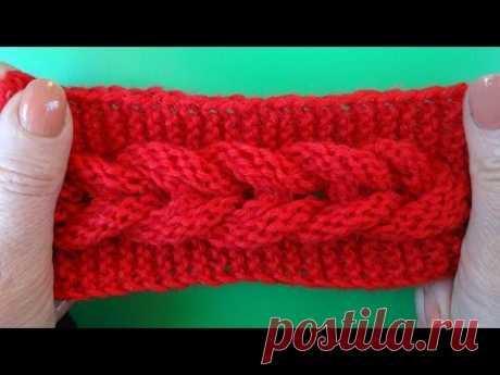 Knitting pattern Узор Коса вязание спицами 7