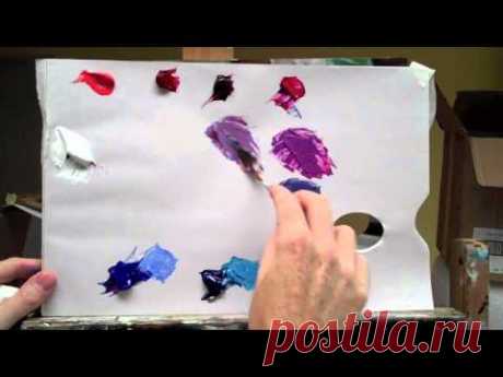 Basic acrylic colour mixing: how to mix a perfect purple| Part 2 of 2