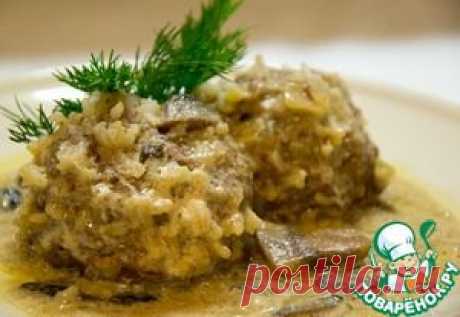 Тефтели в нежном сливочно-грибном соусе - кулинарный рецепт