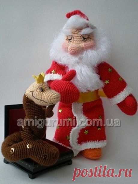 Дед Мороз со змеей — Вязаные игрушки. Амигуруми всех стран, соединяйтесь