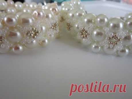 Bracelet FOLLOW ME.   Glass Pearl and SeedBeads.   Браслет Follow Me . - YouTube