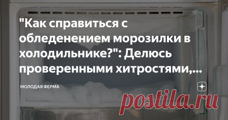 "Как справиться с обледенением морозилки в холодильнике?": Делюсь проверенными хитростями, которые всегда приходят мне на выручку Статья автора «Молодая Ферма» в Дзене ✍: Всем здравствуйте! Снежная «шуба», которая довольно-таки быстро появляется на стенках морозильников — это настоящая головная боль многих домохозяек.